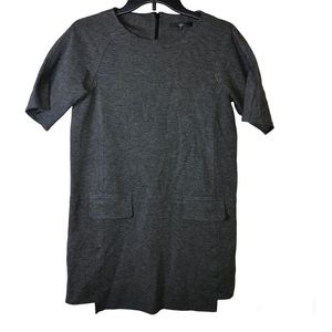 Tibi New York Flap Front Pocket Asymetrical Hem Short Sleeve Tunic Dress‎ Small